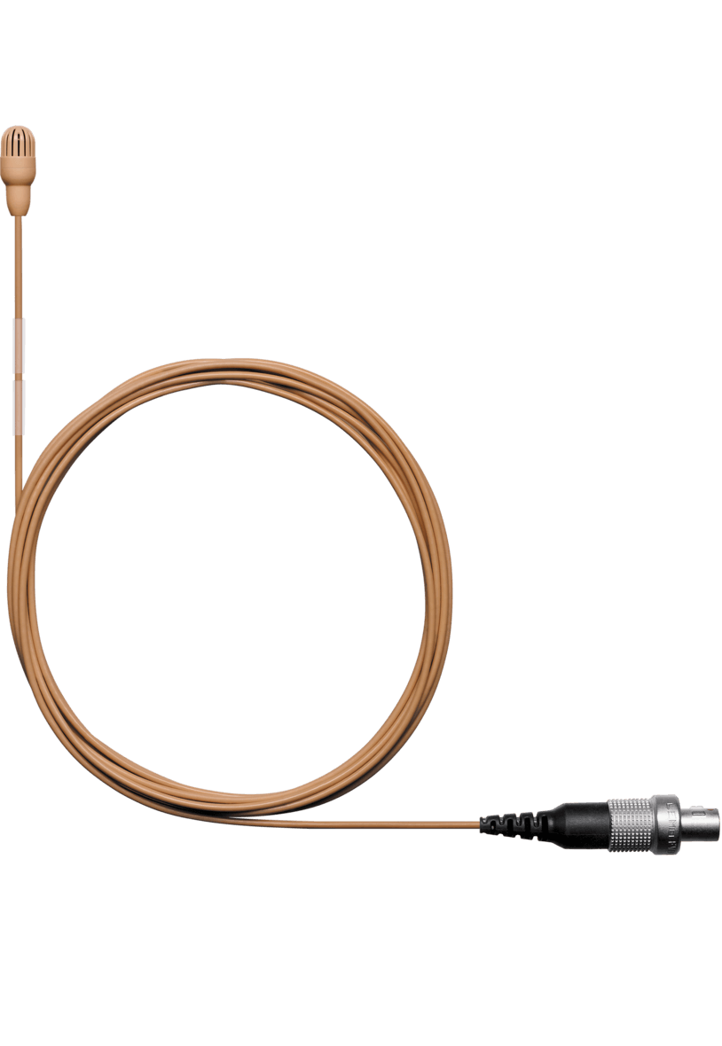 Shure general Shure tl45 micrófono lavalier subminiatura disponible en color negro, cacao, bronceado y blanco
